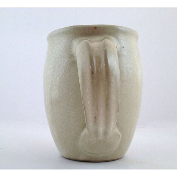 Pottery Mug Cup 4.75" Beige Lot of 2 Ceramic Porcelain Tableware - Picture 12 of 12